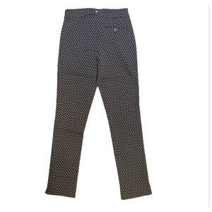 Empower New York Size S Black & White Geometric Print Golf Slacks